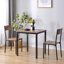 Dining Table Set, Dining Table With 2 Chairs, For Balcony, Dining Room, And Living Room, Vintage Brown
Description - 1 - View 11