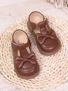 New Girls Bow Lace Anti-Slip Soft Bottom Round Toe Cute Retro British Style Flat Shoes, Suitable For Spring And Autumn