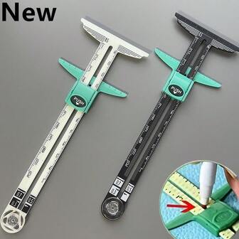 5 合 1 厘米比例缝纫尺、测量规、拼布缝纫裁缝尺、塑料滑动规、接缝裁缝尺、固体助手 DIY 缝纫测量工具，也适合作为节日礼物