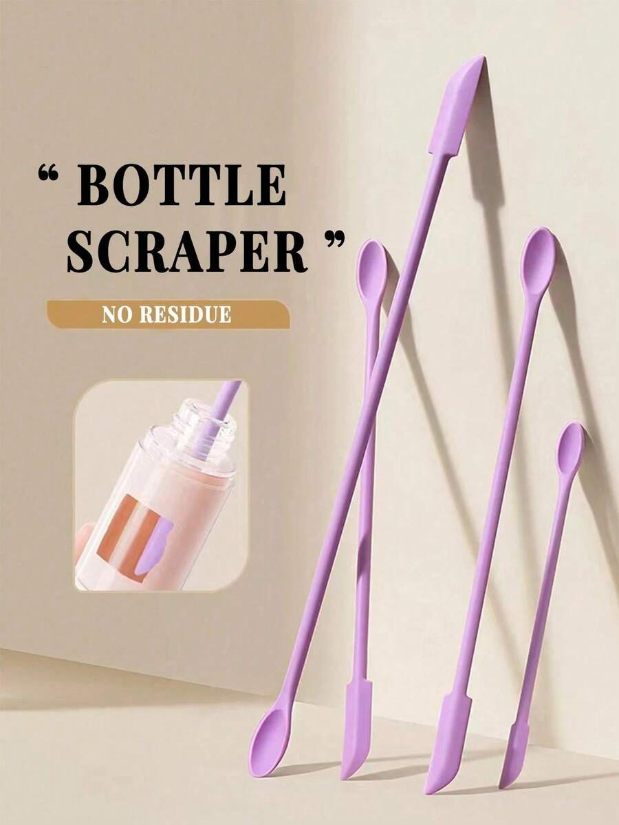 3pcs Silicone Spatula Set - Foundation Spatula, Body Wash Spatula, Affordable, Suitable As Christmas Gift, Cosmetic Tools, Makeup, Cheap & Good, Gift, Women Gift, Christmas Gift - Multicolor - View 1