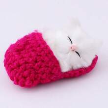 1 件可爱睡猫雕像，微型猫玩具，手工工艺礼物，儿童益智玩具 - 彩色 - 查看 10