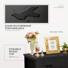 OLIXIS 6 Drawers Storage Organizers Units, Closet Organizers And Storage For Clothes, Fabric Storage Drawer TV Stand For Living Room, Chest Of Dresser In 38.2"D X 13.8"W X 30"H, Grey - Black - View 6