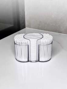 Cleaning Swab Dispenser Holder, Bathroom Container 3 In 1 Cleaning Swab And Makeup Pad Holder, Dressing Table Organizer For Cleaning Swabs, Pads, Dental Floss - Multicolor - View 6