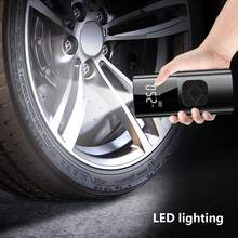 Inflador de neumáticos portátil y eficiente con voltaje de 12V y función de banco de energía multipropósito - Infla rápidamente neumáticos de automóvil, bicicleta, motocicleta, balones deportivos y diversos artículos inflables, adecuado para uso diario, viajes por carretera y actividades al aire libre