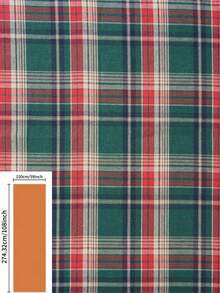 1pc Green Plaid Woven Fabric, Soft & Durable Vintage American Style Fabric, Suitable For DIY Dresses, Skirts, Tops, Jackets, Bags, Clothing, Home Decor, Curtains, Tablecloths, Sofa Covers, Pillows, Christmas Decorations, All Seasons - Green - View 9