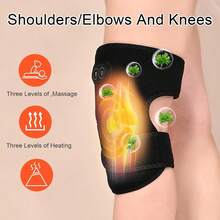 3-In-1 Universal Daily Use Shoulder Knee Elbow Support Pad Knitted Fabric With 3 Temperature Control Heating And Vibration Functions
