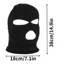 宠物狗黑色连帽搞笑面具 - 具有噪音保护功能的狗耳罩，针织狗耳朵保暖帽，狗强盗和小偷面具，适合搞笑宠物角色扮演。专为罗威纳犬设计（适合短头犬），适合 30 磅 - 55 磅。非常适合万圣节和各种节日。 - 黑色 - 查看 5