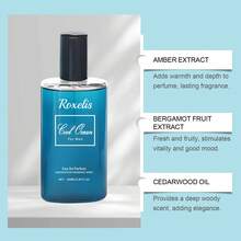 Roxelis Woody Cologne Eau De Toilette 100ml– Fresh Long-Lasting Fragrance With Amber, Bergamot & Citrus, Portable Perfume For Daily Wear And Confident Charm