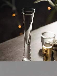 1pc Slender Waist Glass Cup, Transparent European Style Creative Champagne Flute, Luxury High Stem Juice Beverage Cup, Craft Beer Glass, Suitable For Home Gatherings, Graduation, Engagement, Wedding, Party, Holiday Champagne/Wine Glass