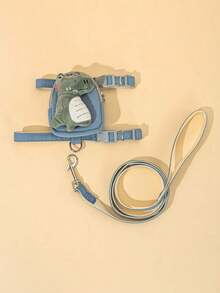1pc Dinosaur Decor Pet Harness & 1pc Pet Leash For Dog And Cat For Outdoor - Multicolor - View 4