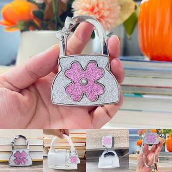 Clover Vase Zinc Alloy Foldable Bag Hook And Desk Hanging Hook For Bags, Vases, And Small Décor - Space-Saving Clip-On Vase Holder, Multi-Use Desk Organizer, Craft Gift Idea, Portable Home Office Accessory, Ideal For Living Room, Entryway, Bedroom, Wedding Centerpieces, Gift For Craft Lovers, Durable Zinc Alloy Craft Gift, Sturdy Foldable Design, Easy Clip-On Display, Elegant Home Accent For Seasonal Décor And Everyday Use