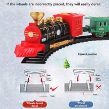 复古电动 DIY 圣诞火车套装 B/O 蒸汽式铁路轨道电池供电玩具机车完美的圣诞礼物