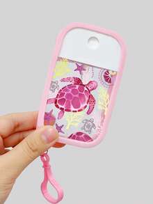 Spray Bottle, 1/2pcs Summer Moisturizing Water Cosmetic Bottle, Pink Flower Print, Ocean Turtle Print Pattern Perfume Spray Bottle, With Hook And Anti-Fall Silicone Protective Cover, Can Be Given To Family Or Friends For Birthday Gifts, Holiday Gifts, Suitable For Travel Portable 50ml