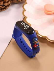 Marvel Spider-Man Cartoon Luminous Watch, Fashionable Teen Gift. Unisex For Boys & Girls. Suitable For Multiple Age Groups, Teen Electronic Quartz Watch.