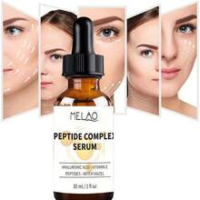 MELAO Peptide Serum For Face - Anti-Aging Wrinkle Treatment With Hyaluronic Acid & Niacinamide, Boosts Collagen, Hydrates And Firms Skin, 1 Oz​ - Yellow - View 3