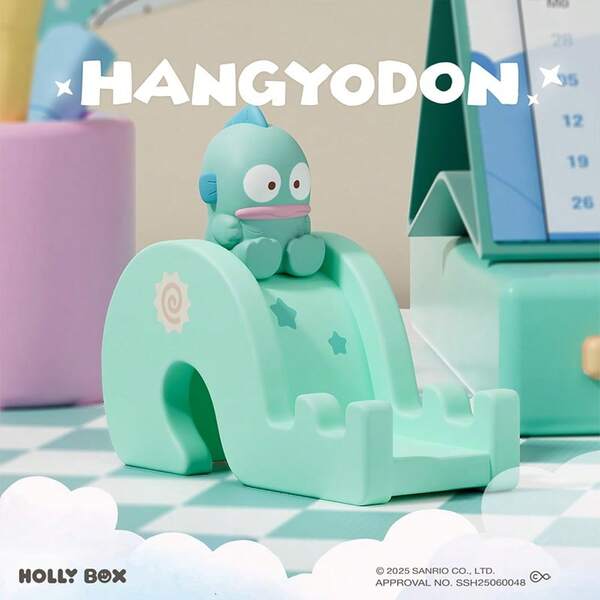 Serie de soportes de teléfono deslizantes con personajes de Sanrio - Muñecas adorables en versión Q, soporte de teléfono con ángulos ajustables | Diseños adorables y creativos (Hangyodon)