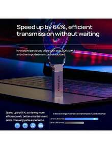 Lenovo USBTU201帶環 商務U盤金屬材質 易掛大鋼環 高效傳輸 多重防護持久耐用 - 珍珠鎳 - 查看 4