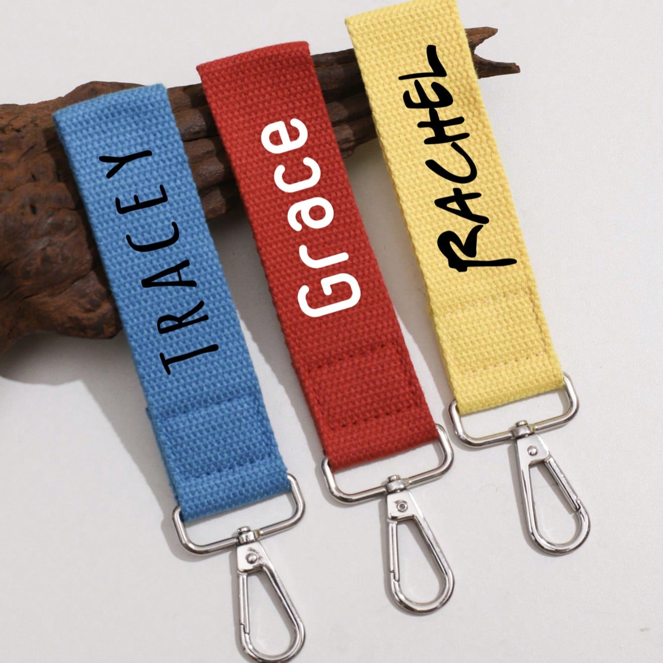 1pc/2pcs Personalized Backpack Tag | Embroidered Accessory | Name Plate | ID Tag | Lunch Bag Tag | Gift Bag Creative | Embroidered Name Tag, Nylon Webbing Luggage Tag With Metal Buckle, Customizable With Name/Text, Durable, Suitable For Suitcase, Backpack, Handbag