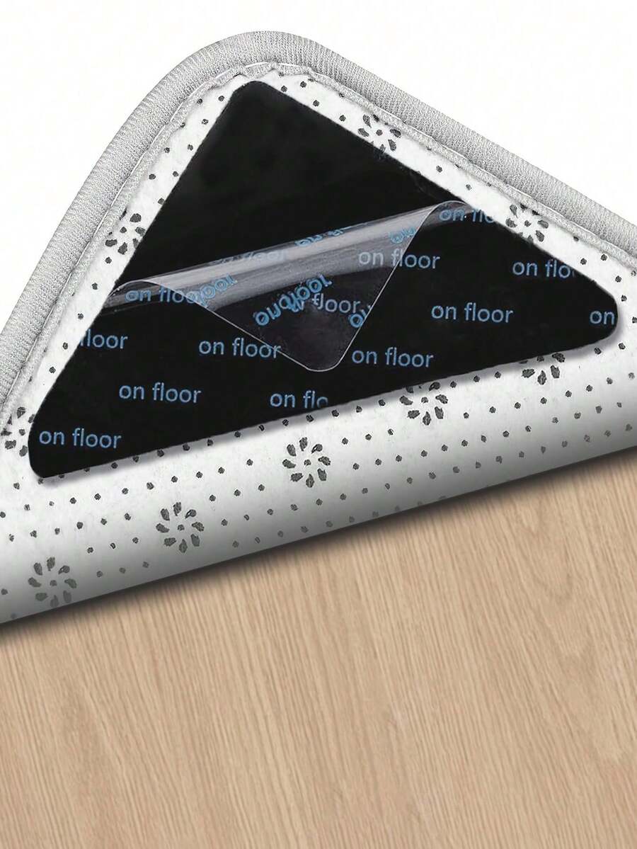 4/8/12pcs Big Washable Anti Slip Carpet Mat Suitable For Hardwood Flooring, Washable Carpet Tape, Double-Sided Adhesive Carpet Mat, Durable PU Material Very Suitable For Home Decoration Carpet Fixtures, Hardwood Flooring And Tile Anti Slip Carpet Mat - Multicolor - View 1