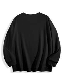 Edgy "Good Night" Flame Graphic Black Sweatshirt - Casual Crew Neck Long Sleeve Sweatshirt, Super Soft, Comfortable Pullover - Perfect for Those Who Love Bold Designs, Night Owls, and as a Unique Gift - Negro - Ver 2