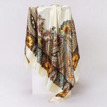 35 Khăn lụa vuông lớn bằng vải satin - 1 khăn quấn tóc bằng vải satin, khăn bandana lụa dành cho nữ - B - Xem 2