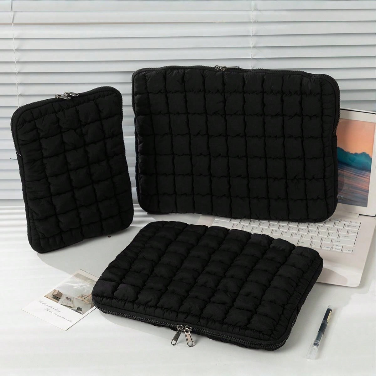 1 Stück koreanische schwarze Wolke Laptop Tasche mit großer Kapazität, Tablettfutter Aufbewahrungstasche, zum Mitnehmen, super große Kapazität Herbst Uni Essentials Laptop Tasche für Frauen, MacBook H 