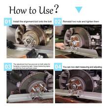 2X Wheel Alignment Tool Toe Plates Accurate Measurements With 2 Tape Measures UK - Silver - View 5