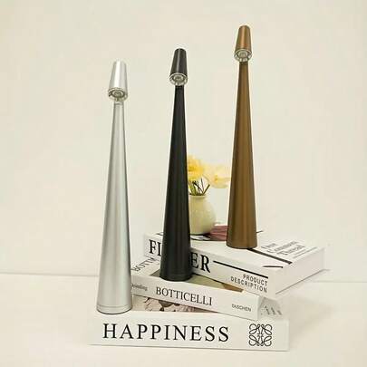 1个/2个无线可充电LED高贵典雅台灯，三档亮度可调，底部带配重和防滑垫，适合餐厅、客厅、书房或卧室等家居装饰。