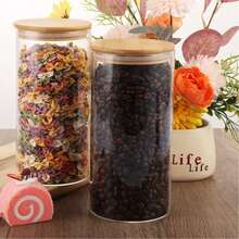 2/4 piezas, Recipientes de almacenamiento de vidrio de 1000ml/1500ml con tapa, Organización y almacenamiento, Frascos para especias, Tarro de galletas, Recipiente de almacenamiento de café, Almacenamiento de cocina, Recipiente para especias, Tarros de vidrio herméticos