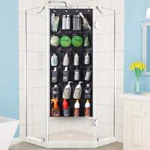 Zapatero sobre La Puerta con 24 Grandes Bolsillos De Malla, Zapatero Colgante, Adecuado para Guardar Zapatos, Accesorios, Juguetes, Artículos De Tocador, Artículos De Lavandería(Negro-24) - Blanco-35 - Ver 6