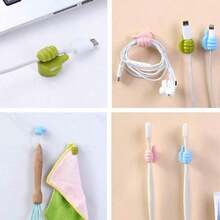 Thumb Hook Hub, And Cute Data Storage And Organizer, Desktop Tidy-Up, Thumb Sticky Hook For Office, Dorm And Home Use Cable Organizer Charger Accessories