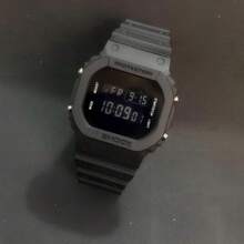 Men's Digital Watch Smaller Black Case Silicone Strap Multifunctional Sports - màu đen - Xem 3