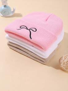 3 Stücke warme Baby-Wintermützen – weiche gestrickte Beanies, geeignet für Jungen und Mädchen - Verschiedenfarbig - Übersicht 6