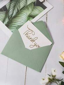 10pcs/30pcs/50pcs Envelopes Suitable For Wedding Invitations, Greeting Cards, Birthday Invitations,Christmas,Simple, Fresh And Artistic Invitation Envelope Stationery, Suitable For Valentine's Day, Graduation Season, Weddings, Parties And Gatherings To Invite Friends, Family And Best Friends,It Is Also Applicable To Festivals Such As Christmas, New Year's Day And Valentine's Day - Green - View 4