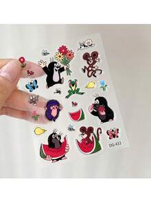 2 件猫和动物世界果冻贴纸，可爱 3D DIY 贴纸，适用于手机壳、iPad、笔记本电脑、剪贴簿 - 彩色 - 查看 4