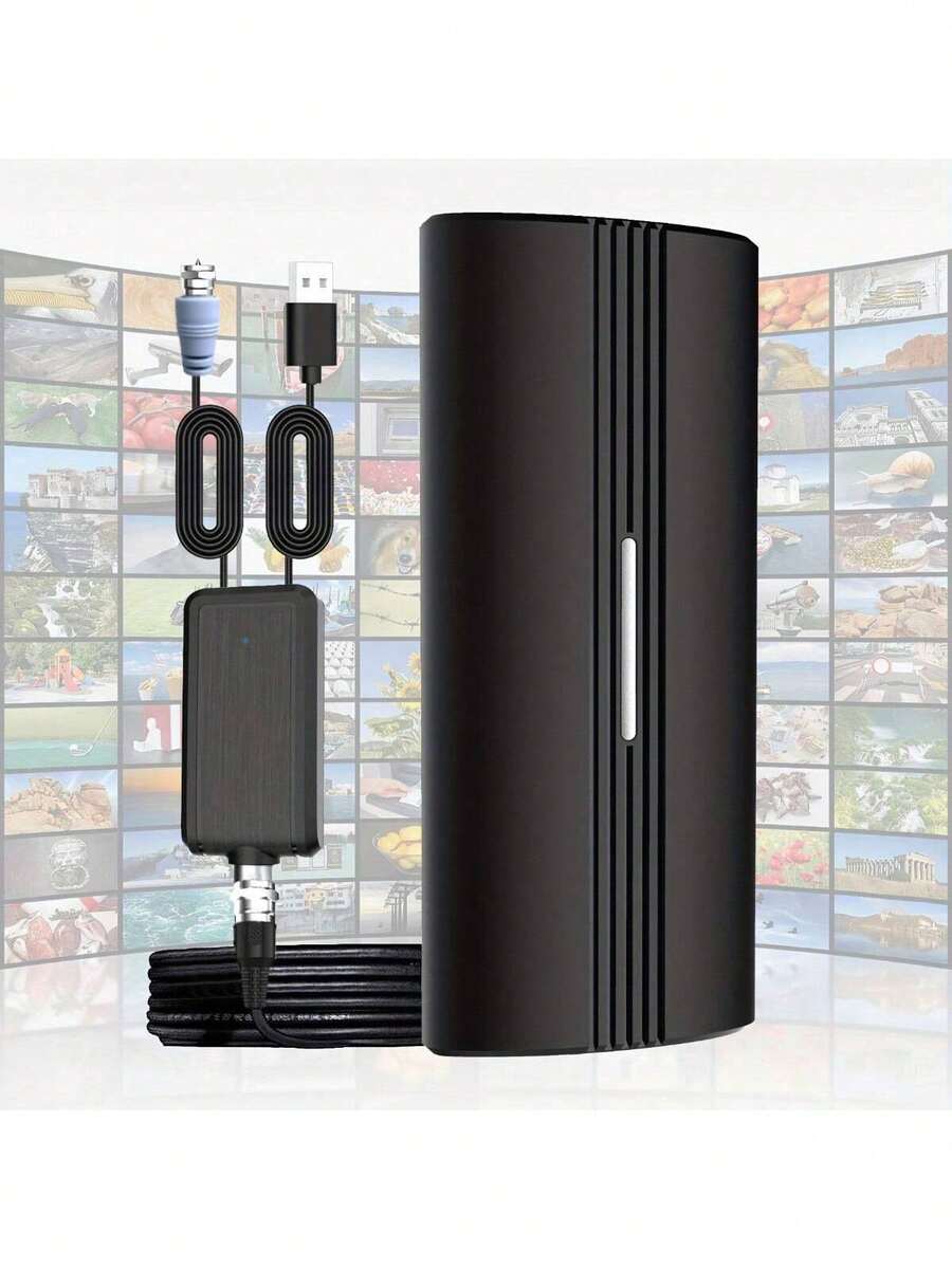 Antena de TV digital 4K Ultra HD mejorada en 2025, amplificador de señal con alimentación USB, tecnología de circuito integrado inteligente, compatible con televisores inteligentes y antiguos, compatible con 8K, HDTV 1080p, sin necesidad de batería