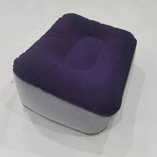 Almohada inflable para reposapiés de PVC, cojín de aire para reposapiés, para viajes, oficina, hogar, herramientas para relajar los pies debajo del escritorio - Gris - Ver 1