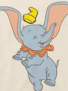 mini bala Kids Dumbo Cartoon Long Sleeve Tee Soft Comfortable Cute Everyday Top - Lake Blue - View 7