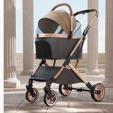 Separable High-End Pet Stroller With Multifunctional Bag Separation, Ultra Lightweight And Easy To Carry With One Click Collection, Cat And Dog Stroller - 卡其色 - 查看 2
