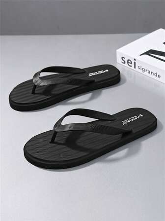 Herren bequeme, leichte, personalisierte Hausschuhe, Strand-Flip-Flops, rutschfeste Sandalen, Sommer