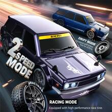 RC Driftbil, fjärrstyrt fordon i skala 1:24 med LED-lampor, 2,4 GHz 20 km/h 4WD höghastighets RC-bilar, driftande däck, racingsportleksak, presentidé för vuxna pojkar flickor och barn