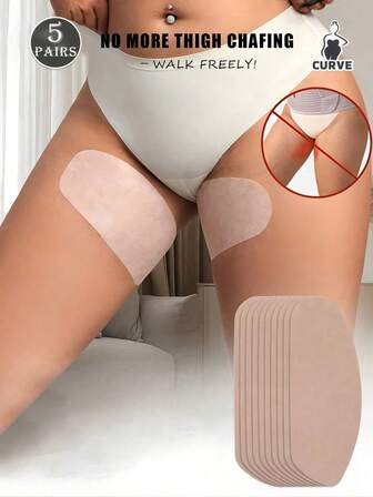 10 件加大码防擦伤大腿带，男女通用弹性大腿防擦护具，透明隐形大腿摩擦保护套，适合所有季节