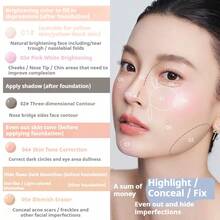 NOVO Correcteur liquide éclaircissant, formule légère pour camoufler les imperfections et les cernes, idéal pour les fêtes, les vacances, les anniversaires, les rassemblements, les cadeaux. Marque de maquillage à la mode pour femmes. - 03#Rose étendu - Voir 4