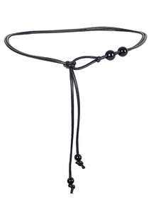 2pcs Women's Knotted Skinny Waist Belt, Leather Rope Waist Belt, Dress Decor Waist Rope, Sweater Waist Cincher, Versatile Decorative Leather Strap