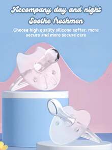 Silicone Pacifier, Liquid Silicone, Thumb-Shaped, Round Head & Flat Head Styles - Clear - View 1