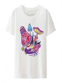 2025 Champion Tank Davis All Match American Fashion Brand Printed Men's And Women's Loose Summer Loose Short Sleeve T Shirt - 白色 - 查看 1