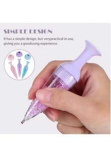 1 Set Diamond Art Painting Brushes Kit, Colorful Vase Shape Diamond Painting Pens, Diamond Picking Tray, DIY Craft Cross Stitch Tools, Mosaic Cross Stitch Diamond Painting Accessories, Cross Stitch Embroidery Tools, Embedded Decorative Diamond Storage Container, No Power Required, Plastic Material - Multicolor - View 1