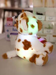 LED 发光奶牛毛绒玩具 - 柔软可爱的毛绒动物，配有发光灯，黑白斑点奶牛设计，是送给年轻人的完美夜灯和可爱的礼物，有 11.8 英寸和 9.84 英寸尺寸可供选择，年轻人夜灯 | 发光玩具 | 发光功能，奶牛礼物 - 彩色 - 查看 10