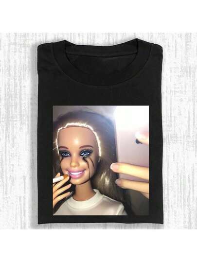 Funny Vintage Washed Crew Neck Tee Heavyweight(280g) Regular Fit Casual Comfort Breathable Short Sleeve Funny T-Shirts For Summer Fashion Men&Women's Top For Daily Wear