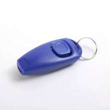 Nuevo set de clicker de entrenamiento para mascotas con clickers de colores, kit de clicker de entrenamiento adecuado para perros, gatos, caballos, aves, delfines, vacas, cabras, conejos y otras mascotas, clicker de mascota + silbato de entrenamiento para perros con llavero (azul claro, rosa, negro) - Multicolor - Ver 19
